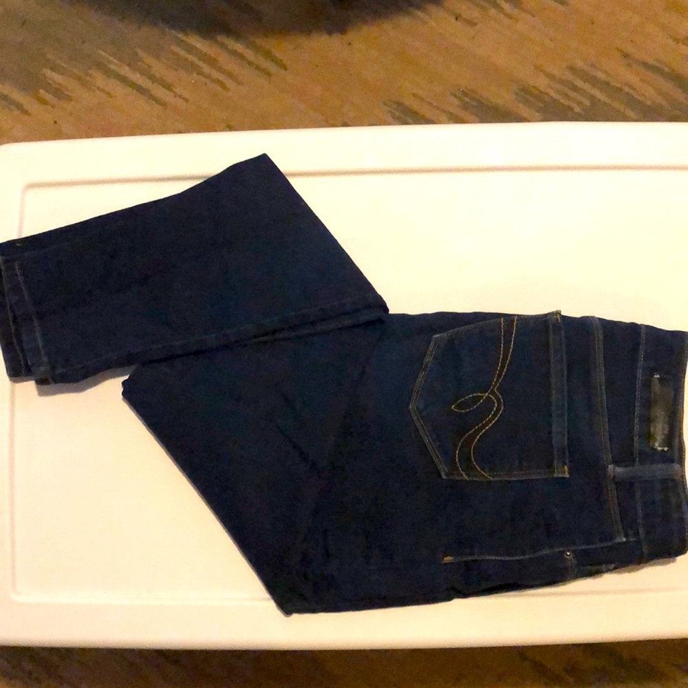 Dark blue jeans